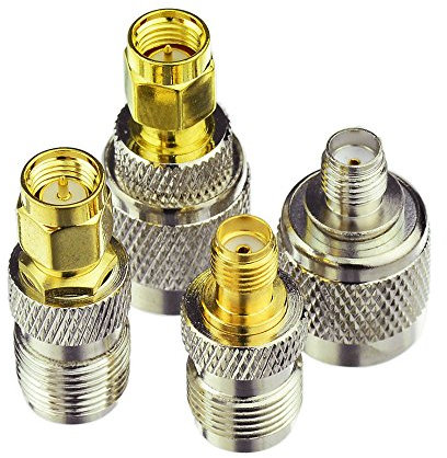 Eightwood Antennenadapter Kit SMA auf TNC 4 Typ für 4G LTE Antenne Wirelesse WiFi Router Antenne WLAN LAN MEHRWEG