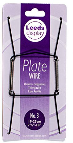 Leeds Display : PW30BKL : Wire Plate Hanger No.3 : Black : 19-25cm/ 7.5-10 Inch