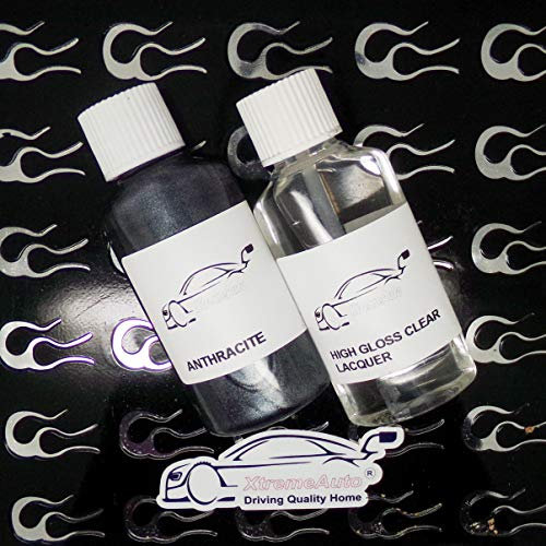 Xtremeauto ANTHRACITE ALLOY WHEEL PAINT TOUCH UP REPAIR KIT 30ML SCRATCH CHIP CURB BRUSH (TOUCH UP & LACQUER)