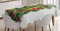 ABAKUHAUS Weihnachten Tischdecke, Noel-Verzierungen, Inn und Outdoor Bereich geeignet Waschbar Druck Klare Farben Kein Verblassen, 140 x 240 cm, Grün Rot Weiß