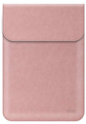 TECOOL Custodia PC Portatili 13-13.3 Pollici,Borsa Pelle Protettiva Cover Sleeve per MacBook Air 13,MacBook Pro 13, 2022 2021 MacBook Pro 14 M3 M2 M1, Huawei MateBook D14,Surface Laptop 5-1,Rosa