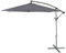 Blooma Parasol déporté 3M à suspendre avec manivelle, fonction inclinable et protection UV (grand cadre de base large, jardin, extérieur, 3 m) (gris)