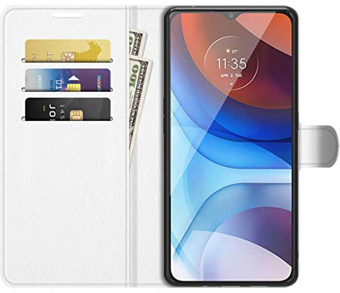 HualuBro Cover Samsung Galaxy A12, Custodia Portafoglio in PU Pelle a Libro TPU Antiurto Magnetica Stand Flip Case Cover per Samsung Galaxy A12 Cover (Bianco)