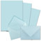 50x Briefpapier-Sets DIN A4 mit C6 Briefumschlägen, Nassklebung - Hellblau - mattes Schreibpapier mit Kuverts - FarbenFroh by GUSTAV NEUSER