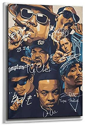 GNKIO Old School Rap Poster Poster Dekorative Malerei Leinwand Wandkunst Wohnzimmer Poster Schlafzimmer Malerei 16x24inch(40x60cm)