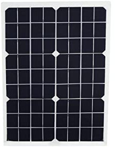 Pannello solare fotovoltaico 30W Monocristallino energia 12V pinze a coccodrillo