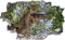 Wandtattoo Wandsticker Wandaufkleber 3D-Effekt Durchbruch Gepard Leopard für Babyzimmer Kinderzimmer 53x80cm