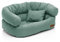 Juelle Hundebett - Großhundesofa, Abnehmbarer Bezug maschinenwaschbar, flauschiges Bett, Hundesessel Santi S-XXL (Größe: XXL - 140x100 cm, Dunkelmint)