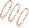 Zakk Ring Damen Herren Vorsteckring Schmal Edelstahl Rosegold Gold Silber Poliert Schlicht Knöchelringe 3 Stücke Ringe Set 1.5mm (Rosegold,52 (16.6))