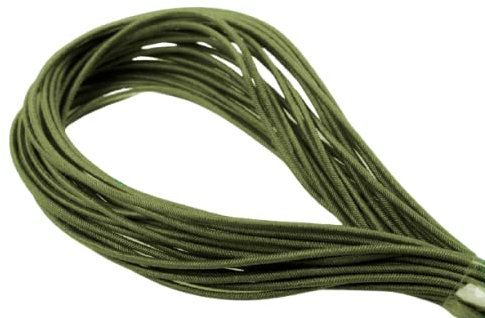 Elastische Kordeln/Hutgummi 1,5 mm dick in 19 Farben 11 / olivgrün 10 m