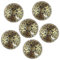 French Furniture Fittings Set of 6 Brass Blue Cabinet Knobs - Kitchen Cabinet Pulls, Cupboards, Chests, Furniture, Drawer Handles - Easy Install Vintage Shabby Chic 38 mm by FFF