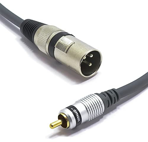 VITALCO Câble XLR Mâle Vers RCA Mono 3m Câble Microphone 3 broches vers RCA