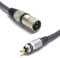 VITALCO Cavo XLR Maschio a RCA 3m Adattatore Mono 3 pin Maschio XLR a RCA Maschio Connettore per Microfono