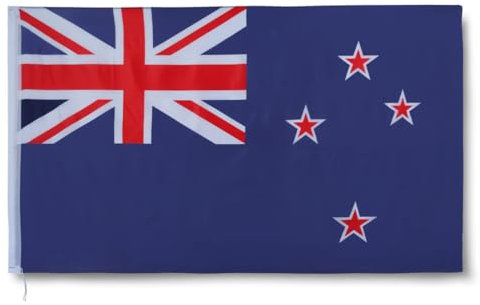 Sonia Originelli premium Fahne für jede Gelegenheit - hissfertig & wetterfest -Größe: ca. 90 x 150 cm, Farbe: Neuseeland, New Zealand