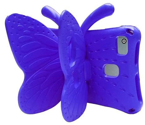 Tablet Case for Huawei M3 Lite/T3/Honor M2 8.0 Inch, Kids Friendly, EVA Lightweight, Butterfly Design Stand, Camera Protection Shockproof Cover, Purple