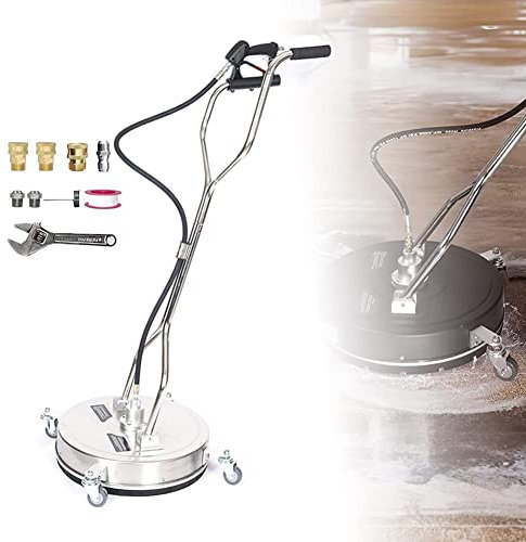 YUNYN Pressure Washer, 21 Surface Cleaner with 3 Nozzle Front Spray Bar, 4200 PSI Stainless Steel Flat Surface Cleaner Power Washer, Rotating Accessory Floor Attachment