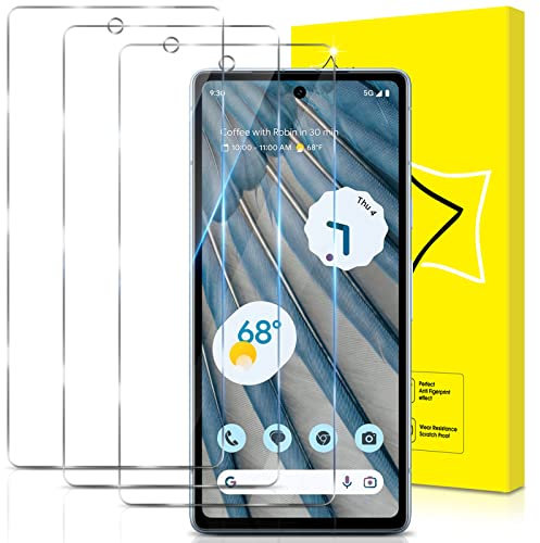 GiiYoon Lot de 3, Verre Trempé pour Google Pixel 7a [Vitre Protecteur 9H Dureté] [Sans Bulles] [Anti-rayures] Film Protection écran Compatible avec Google Pixel 7a
