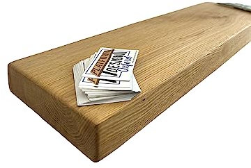 Platform Design Oxford Solid Oak Floating Shelf - 60cm With Fixings and Instructions - Hand Made in England