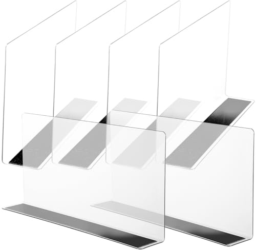 6Stück Transparente Acryl-regaltrenner, Multifunktionaler Shelf Divider, 25x12cm Regalteiler, Kleiderschrank Trenner für Schlafzimmer Küche Schränke und Organisation