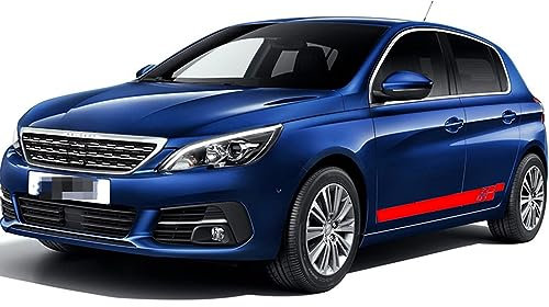 Karosserie Kofferraum Dekoration Aufkleber Taille Linien Aufkleber Tür Seitendekor Aufkleber für Peugeot 308 CC GTI SW,C-Red