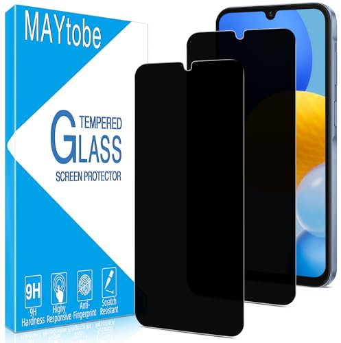 MAYtobe 2 Pièces Verre Trempé Anti Espion pour Samsung Galaxy A15 5G, Film Protection écran Confidentialité, Sans Bulles, Dureté 9H, Anti-Rayures