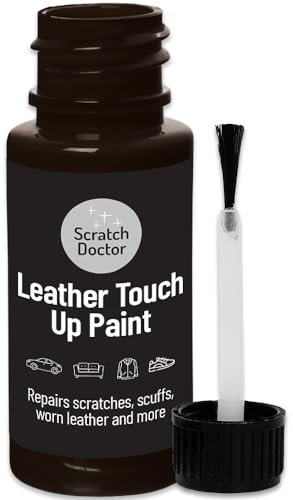 Scratch Doctor Leather Touch up Paint | For Furniture, Sofas, Cars Seats, Shoes, Handbags 15ml (Dark Brown)