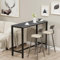 FATIVO Bartisch Marmor Bistrotisch Rechteckig Stehtisch Küche, Küchentisch 105 cm Hochtisch Schwarz Modern Marmortisch mit Schwarz Metallgestell für Küchen Restaurant Cafe Esszimmer 120x40x105cm