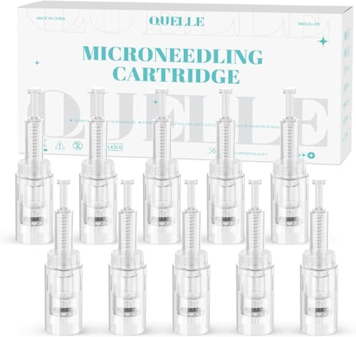 10 Stück Microneedling Nadeln 24 Pins Ersatz Dermapen Nadeln Microneedling Nadelpatronen Universal Micro Needling Nadeln mit Gewinde Port für Elektrischer Microneedling Pen EN99-10-24P