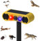 KEEDA Solar Bewegungsmelder Alarm 129dB Ton Sirene Alarm mit Rot Blau Stroboskoplicht Warnleuchte für Haus Bauernhof Garten Obstgarten Scheune Hof (1 Stück)