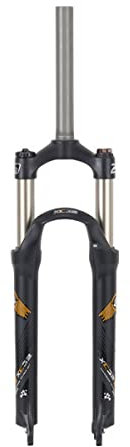 Forcella Anteriore per Mountain Bike, Corsa da 24 Pollici, Forcella pneumatica MTB da 100 mm, Blocco Manuale, Forcella Ammortizzata per Bici, Tubo Dritto 1-1/8, QR 9 mm.