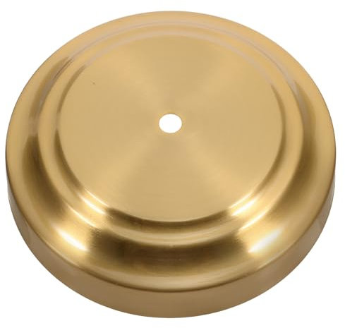 jojofuny Candelabro De Mesa Dorado, Base Redonda De Cobre, Lámpara De Mesa, Base De Lámpara De Escritorio, Soporte De Vela De, 15.80x15.80x4.00cm