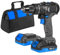 MZZYG Rotary Hammers 60NM Brushless Hammer Drill 20V Impact Cordless Electric Screwdriver Rechargeable Lithium Battery Power Tool(2.0AH*2 -Set5)