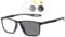 KOOSUFA Photochromic Reading Glasses Blue Light Blocking Sun Readers UV Protection TR90 Super Lightweight Sunglasses for Men Women 3 in 1 Lenses Darken In Sunlight Grey Lens/Black grey, 2.0
