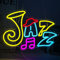 Gevbay Music Neon Sign Jazz Led Light Up Signs For Wall Decor Music Lover Neon Light Bedroom Kids Living Room Usb Powered 16.02 X 11.85 Inches