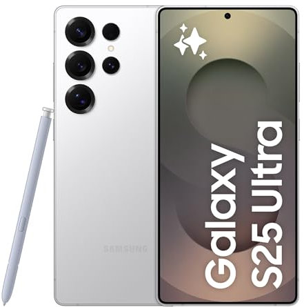 Samsung Galaxy S25 Ultra Smartphone AI, 3 anni di Garanzia del produttore, Display 6.9'' QHD+ Dynamic AMOLED 2X, Fotocamera 200MP, RAM 12GB, 256GB, 5.000 mAh, Titanium Whitesilver [Versione italiana]