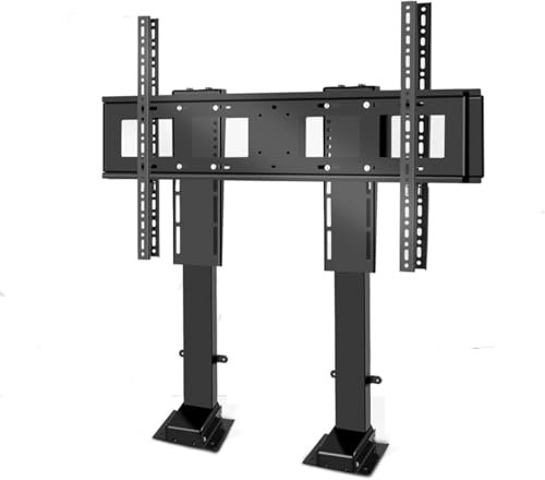 Support TV Plafond, Support Plafond TV, Support de Montage TV réglable, mécanisme de Levage TV avec télécommande, Course de Levage à Double Moteur(1055-2255mm 55-90in TV)