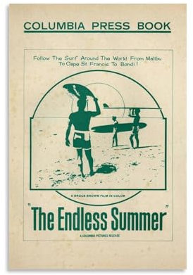 HFLDMA Poster The Endless Summer, Leinwand-Poster, Dekoration, Vintage-Poster, Anime-Charakter, Film, Wandkunst, Wanddekoration, Gemälde, 30 x 45 cm, ungerahmt, 3