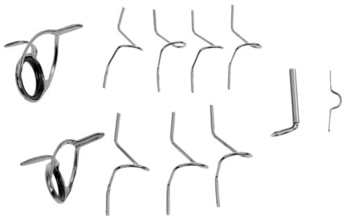 Pesoncarl Fly Fishing Rod, Guide Tip Repair Kit Set DIY Eye Rings Snake Guides with Different Size Stainless Steel Frames, Pliers Tools