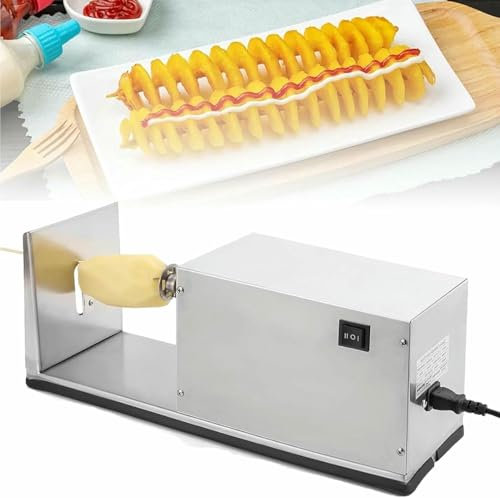 KLYDBMYT Máquina eléctrica para Hacer Torres de Patatas, cortadora de Patatas Tornado, cortadora eléctrica en Espiral