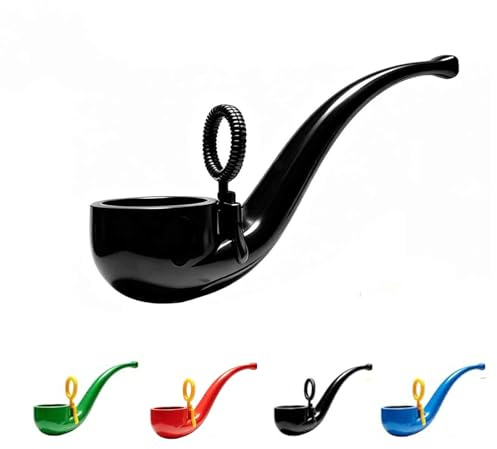 Seifenblasenpfeife, 3D-Gedruckter Retro-Blasenbläser, wiederverwendbarer Blasenmacher im Retro-Spaßstil, gefälschtes Blasenpfeife-Spielzeug zum Stressabbau, für Party, Outdoor (Black)