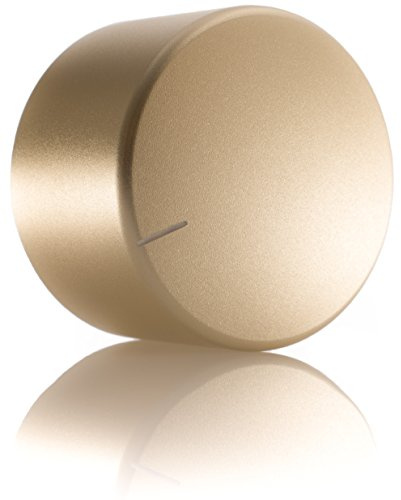 Hifi Lab Poti-Knopf Alu 38x26 Audio Drehknopf Aluminium massiv Gold Champagne 6,35mm Potentiometer Knopf Alu-Knopf