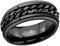 Piersando Herren Ring Biker Edelstahl mit Ketten Motiv Herrenring 8mm Breit Größe 63 (20.1)