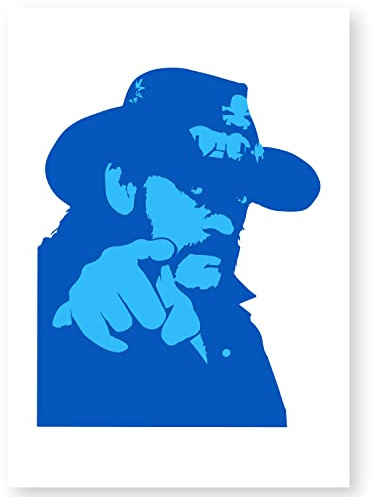 QBIX Lemmy Schablone – Motörhead's Ian Fraser Kilmister – 2-lagige A3-Größe – wiederverwendbar, kinderfreundliche DIY-Schablone