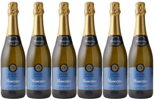 Signore Giuseppe - Moscato Spumante Dolce - Vin Blanc Effervescent d'Italie (6 x 0.75 L)