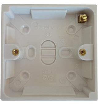 16mm Single Gang Backbox/Pattress for Electrical, Networking and Telecoms (Qty 1)