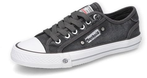 Dockers by Gerli Damen Low-Top Sneaker, Frauen Halbschuhe,Laufschuhe,schnürschuhe,schnürer,straßenschuhe,Strassenschuhe,grau,39 EU