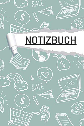 NOTIZBUCH: Geschäft Icon Motiv liniert I DIN-A5 I 120 Seiten in Cremefarben I Journal