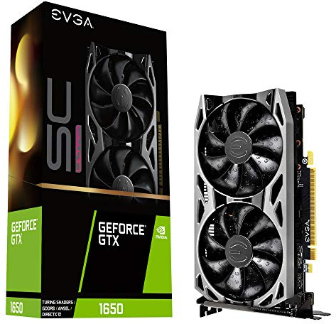 EVGA GeForce GTX 1650 SC Ultra Gaming GDDR6, 04G-P4-1257-KR, 4GB GDDR6, Dual Fan, Metal Backplate