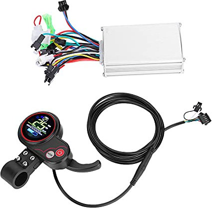 Alomejor Controller Kit, Elektroroller-Controller mit LCD-Display und Schaltschalter (Universal für mit oder ohne Halle(36V 250 / 350W Farbbildschirm Dual-Modus)