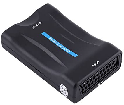 Convertidor De Audio Y Video Scart A Hdmi,Mini Convertidor De Video Multifuncional, Adaptador De Video Plug and Play Duradero con Cable USB para Decodificador, Reproductor De DVD, Sky, Etc.